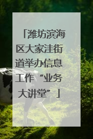 潍坊滨海区大家洼街道举办信息工作“业务大讲堂”