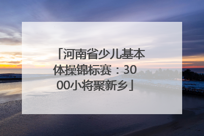 河南省少儿基本体操锦标赛：3000小将聚新乡