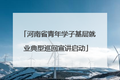 河南省青年学子基层就业典型巡回宣讲启动