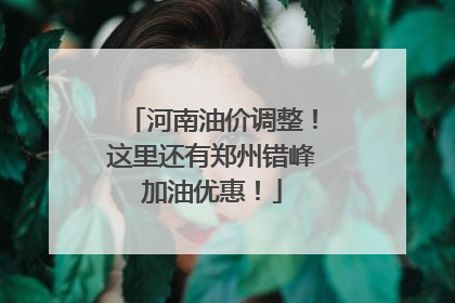 河南油价调整！这里还有郑州错峰加油优惠！
