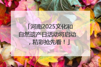 河南2025文化和自然遗产日活动将启动，精彩抢先看！