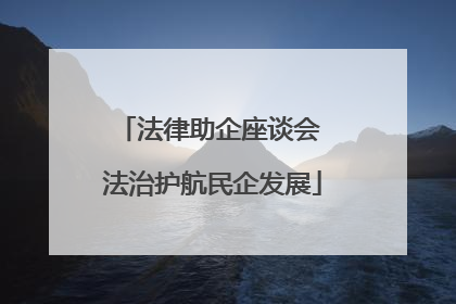 法律助企座谈会 法治护航民企发展