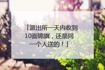 派出所一天内收到10面锦旗，还是同一个人送的！