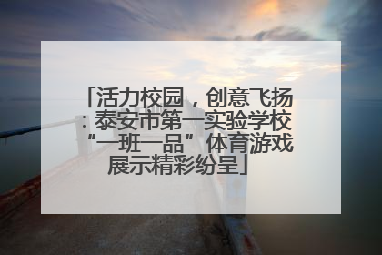 活力校园，创意飞扬：泰安市第一实验学校“一班一品”体育游戏展示精彩纷呈