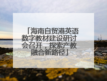 海南自贸港英语数字教材建设研讨会召开，探索产教融合新路径