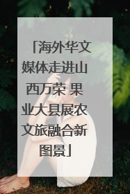 海外华文媒体走进山西万荣 果业大县展农文旅融合新图景