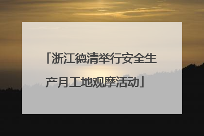 浙江德清举行安全生产月工地观摩活动
