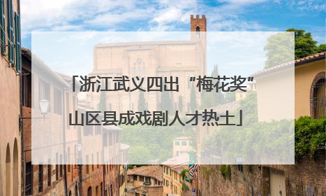 浙江武义四出“梅花奖” 山区县成戏剧人才热土