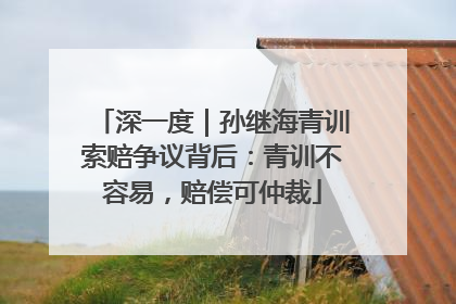 深一度｜孙继海青训索赔争议背后：青训不容易，赔偿可仲裁