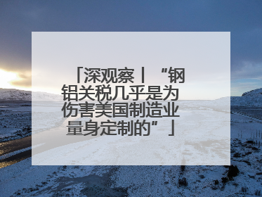 深观察丨“钢铝关税几乎是为伤害美国制造业量身定制的”