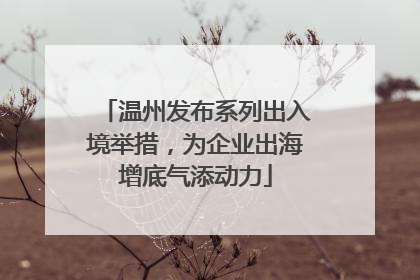 温州发布系列出入境举措，为企业出海增底气添动力