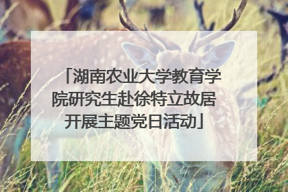 湖南农业大学教育学院研究生赴徐特立故居开展主题党日活动