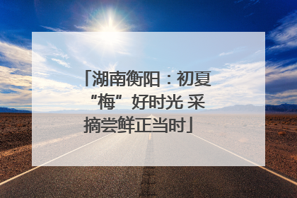 湖南衡阳：初夏“梅”好时光 采摘尝鲜正当时