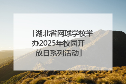 湖北省网球学校举办2025年校园开放日系列活动