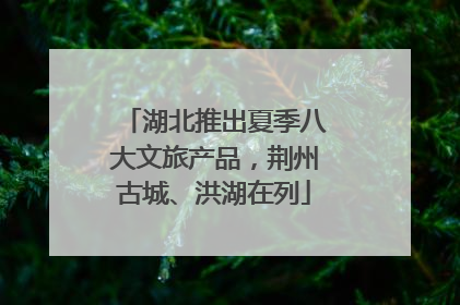 湖北推出夏季八大文旅产品，荆州古城、洪湖在列