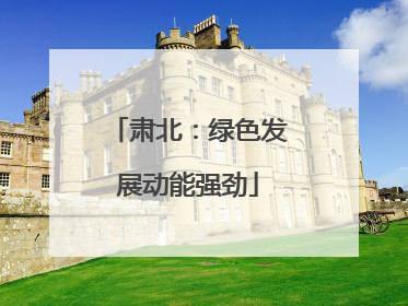 肃北：绿色发展动能强劲
