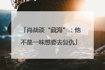 肖战谈“藏海”：他不是一味想要去复仇