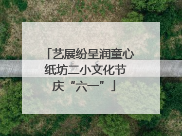 艺展纷呈润童心 纸坊二小文化节庆“六一”