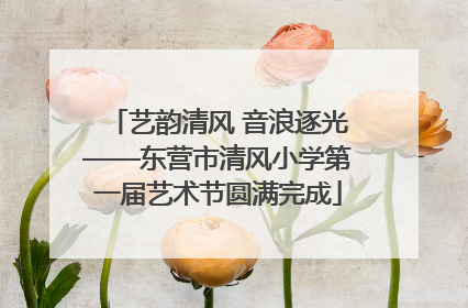 艺韵清风 音浪逐光——东营市清风小学第一届艺术节圆满完成