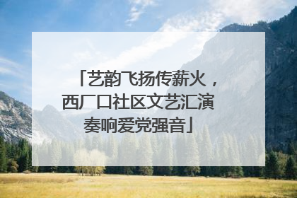 艺韵飞扬传薪火，西厂口社区文艺汇演奏响爱党强音