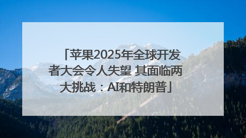 苹果2025年全球开发者大会令人失望 其面临两大挑战：AI和特朗普