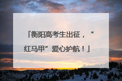 衡阳高考生出征，“红马甲”爱心护航！