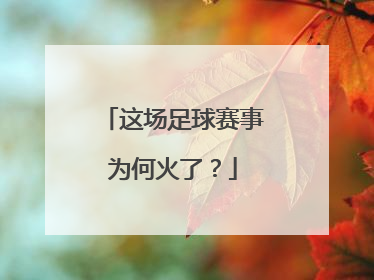 这场足球赛事为何火了？