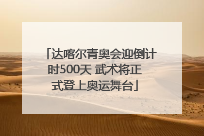 达喀尔青奥会迎倒计时500天 武术将正式登上奥运舞台