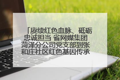 赓续红色血脉、砥砺忠诚担当 省网媒集团菏泽分公司党支部到张和庄社区红色基因传承馆开展主题党日活动