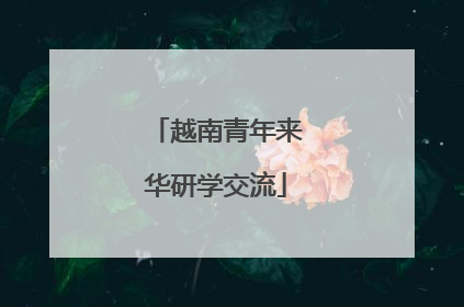 越南青年来华研学交流
