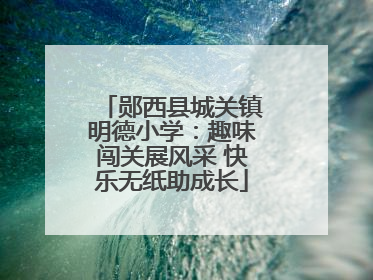 郧西县城关镇明德小学：趣味闯关展风采 快乐无纸助成长