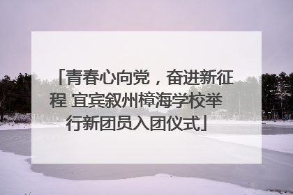 青春心向党，奋进新征程 宜宾叙州樟海学校举行新团员入团仪式