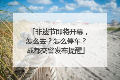 非遗节即将开幕，怎么去？怎么停车？成都交警发布提醒