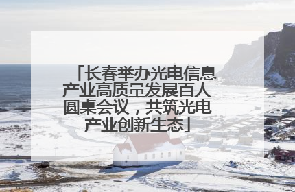 长春举办光电信息产业高质量发展百人圆桌会议，共筑光电产业创新生态