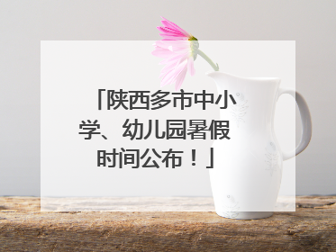 陕西多市中小学、幼儿园暑假时间公布！