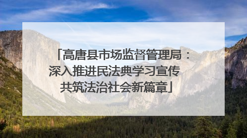 高唐县市场监督管理局：深入推进民法典学习宣传 共筑法治社会新篇章