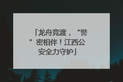 龙舟竞渡，“警”密相伴！江西公安全力守护
