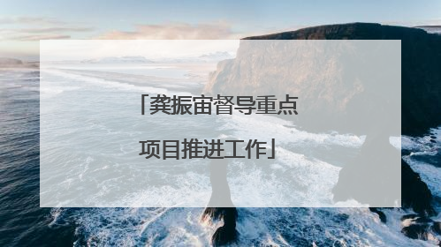 龚振宙督导重点项目推进工作
