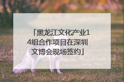 黑龙江文化产业14组合作项目在深圳文博会现场签约