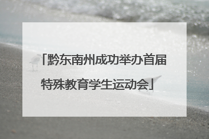 黔东南州成功举办首届特殊教育学生运动会