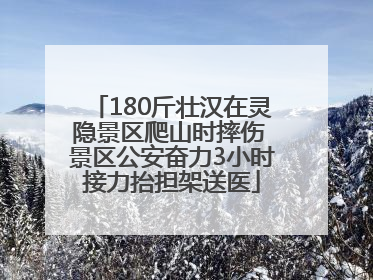 180斤壮汉在灵隐景区爬山时摔伤 景区公安奋力3小时接力抬担架送医