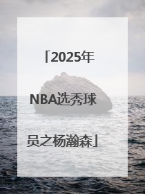 2025年NBA选秀球员之杨瀚森
