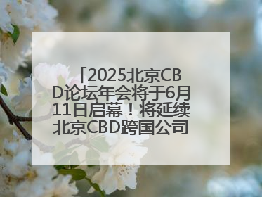 2025北京CBD论坛年会将于6月11日启幕！将延续北京CBD跨国公司活动品牌