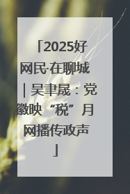 2025好网民·在聊城｜吴聿晟：党徽映“税”月 网播传政声