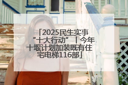 2025民生实事“十大行动”丨今年十堰计划加装既有住宅电梯116部